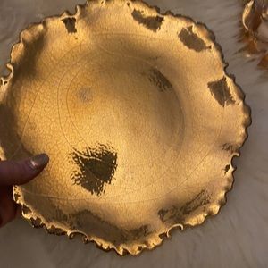 24k Gold Plated Decorative Plate by Davco